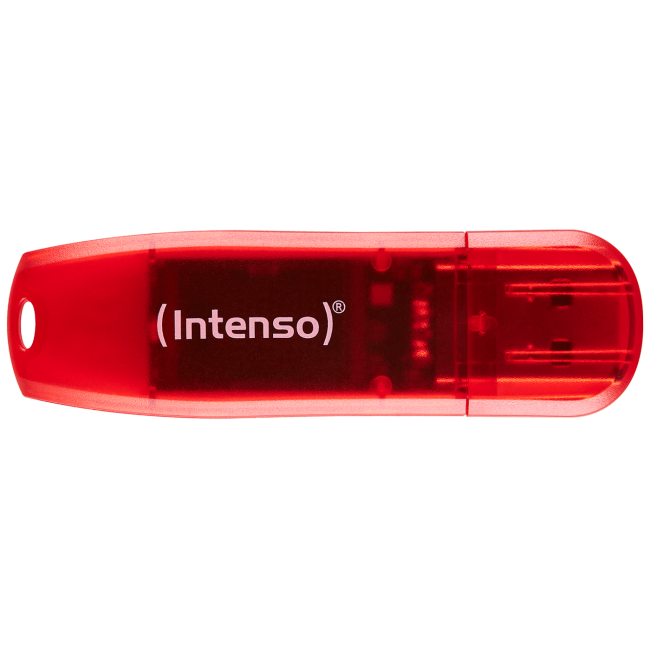 (Intenso) USB Flash drive 128GB Hi-Speed USB 2.0, Rainbow Line, RED - USB2.0-128GB/Rainbow - Image 2