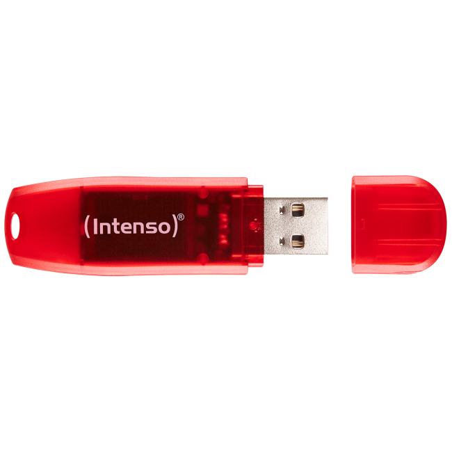 (Intenso) USB Flash drive 128GB Hi-Speed USB 2.0, Rainbow Line, RED - USB2.0-128GB/Rainbow - Image 3