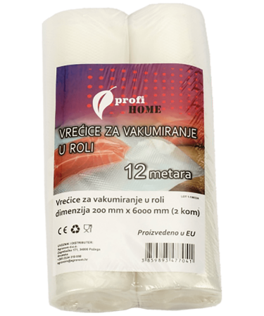 profi HOME Vrećice/Folije za vakumiranje u roli, 200 x 6000 mm, 2 kom - 453606