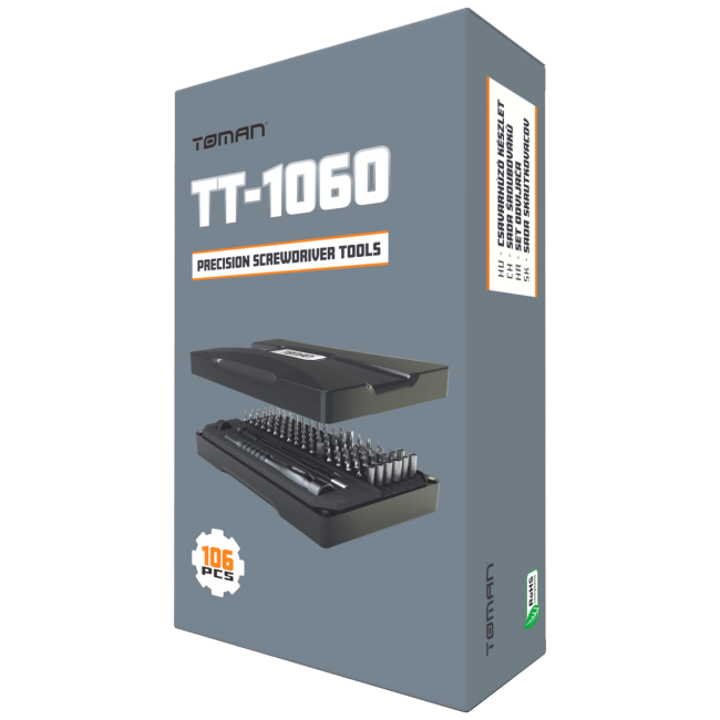 Toman Set alata, precizni odvijači, 106 kom - TT-1060 - Image 2