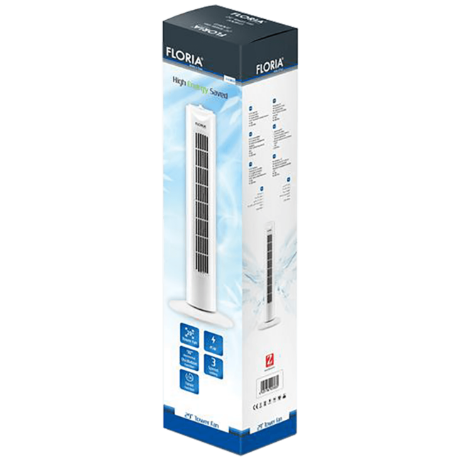 Floria Ventilator stupni, 45W, 74 cm, ±90° - ZLN3833 - Image 2