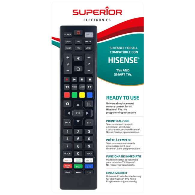 Superior Daljinski upravljač za Hisense TV i Smart prijemnike - RC HISENSE - Image 2