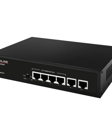 REDLINE PoE mrežni switch, 6 port RJ-45 , 4 PoE / 65W - RL-SP8606M