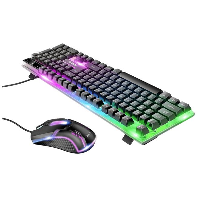hoco. Tipkovnica+miš, gaming set, RGB osvjetljenje, USB - GM11 - Image 4