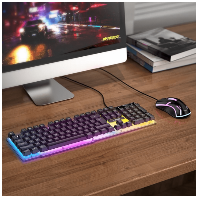 hoco. Tipkovnica+miš, gaming set, RGB osvjetljenje, USB - GM11 - Image 6