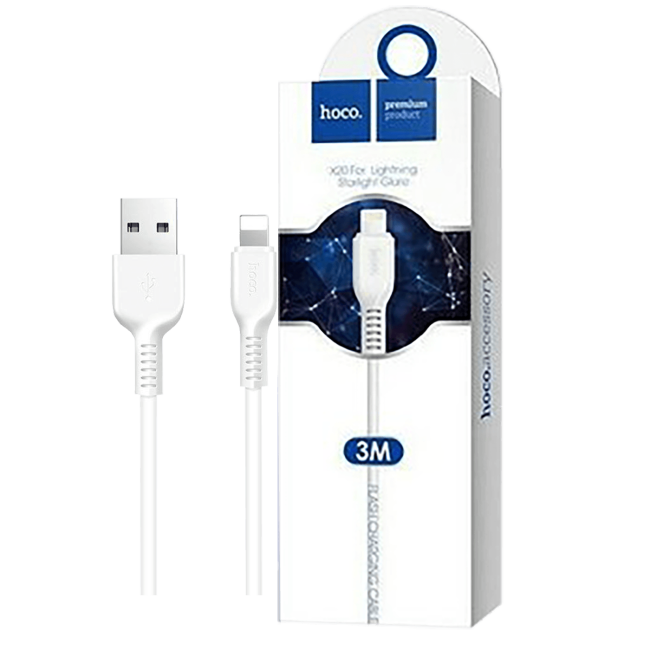 hoco. USB kabl za iPhone , Lightning kabl, dužina 3 met. - X20 Flash Lightning 3m