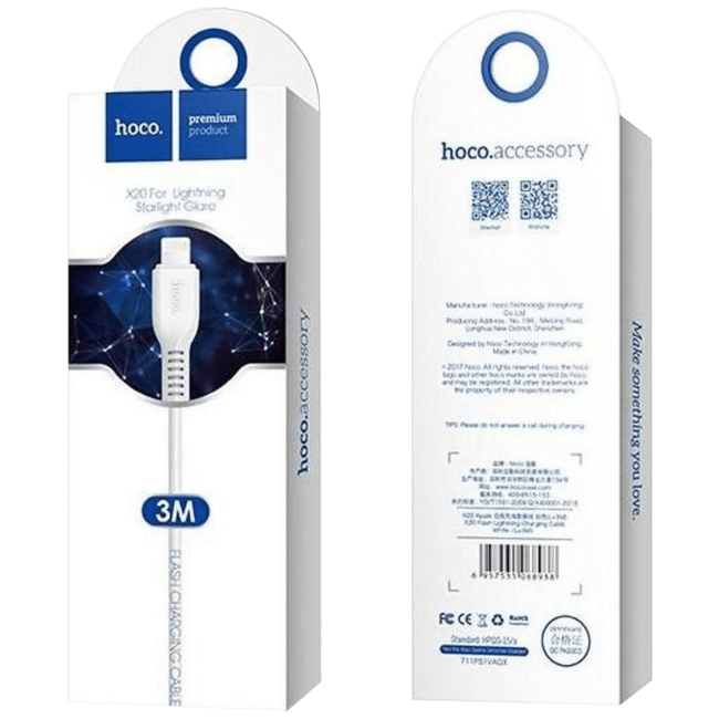 hoco. USB kabl za iPhone , Lightning kabl, dužina 3 met. - X20 Flash Lightning 3m - Image 2
