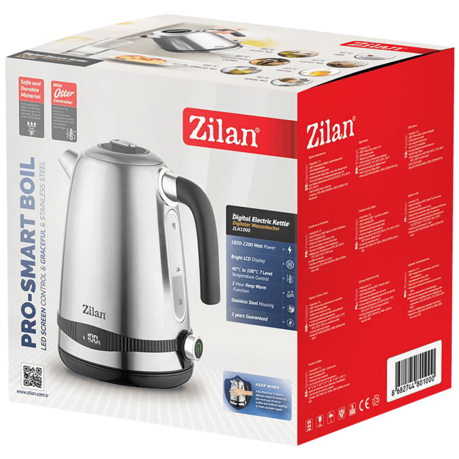 Zilan Kuhalo za vodu, zapremina 1.7 l, 2200 W, INOX - ZLN1000 - Image 2