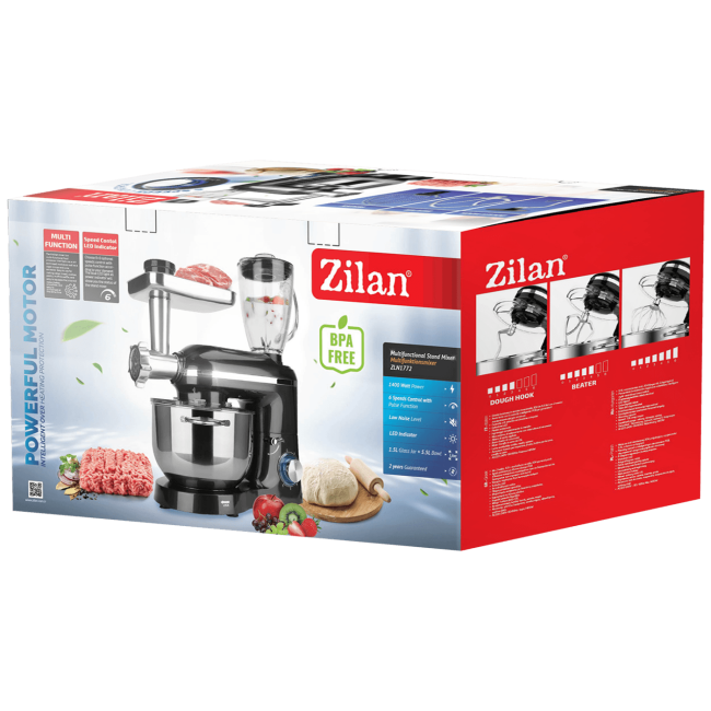 Zilan Mikser sa posudom + blender + nastavak za meso, 1400 W - ZLN1772 - Image 2