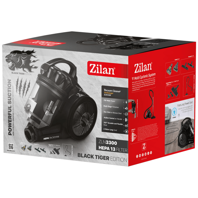 Zilan Usisavač sa posudom,  HEPA filter, metalna cijev - ZLN3300 - Image 2
