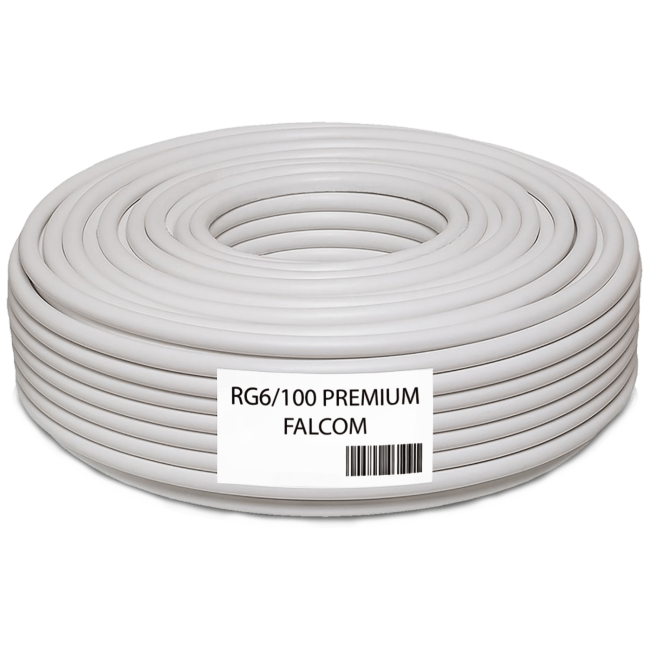 Falcom Koaksijalni kabl RG-6, CCS, 100dB, pak. 100 met. - RG6/100-PREMIUM