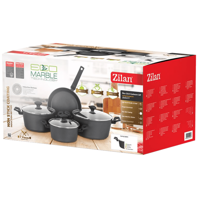 Zilan Posuđe, set 7/1, Indukcija - ZLN3277 - Image 2