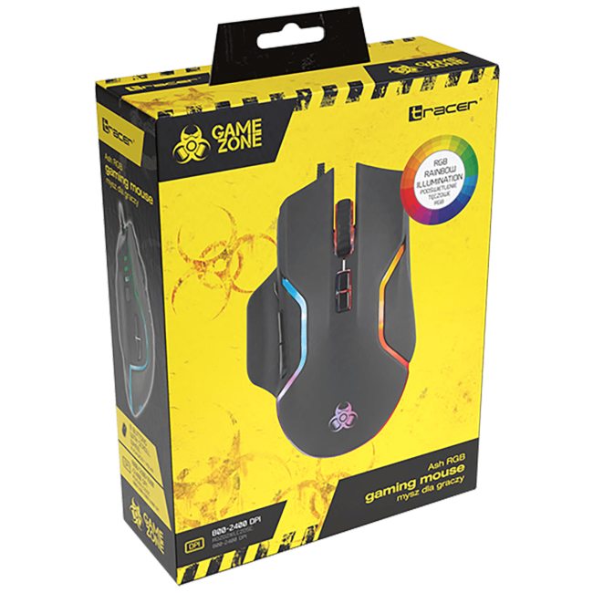Tracer Miš optički, gaming, 2400 dpi, RGB, USB - GAMEZONE ASH RGB - Image 2