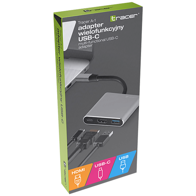 Tracer Adapter USB type C na HDMI, USB3.1, USB type C - ADAPTER A-1 - Image 2