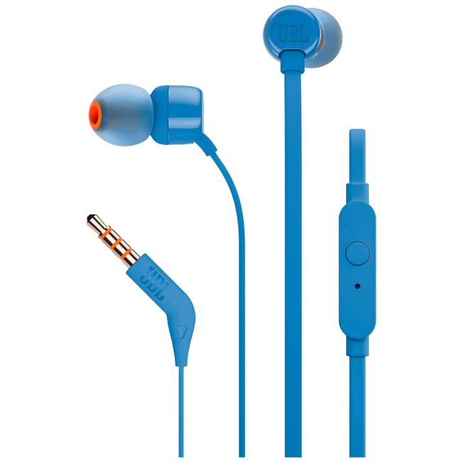 JBL Slušalice sa mikrofonom, 3.5 mm jack, plava - T110 Blue - Image 2