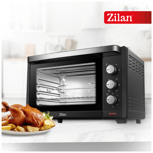 Zilan Mini pećnica sa grillom, zapremina 45 l, 2000 W, crna - ZLN1024 - Image 6