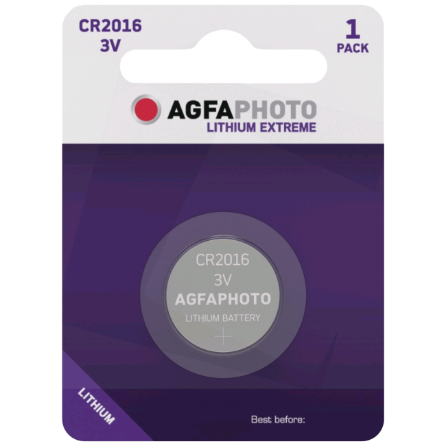 Agfa Baterija litijska, CR2016, 3V, dugmasta, blister 1 kom. - CR2016 B1