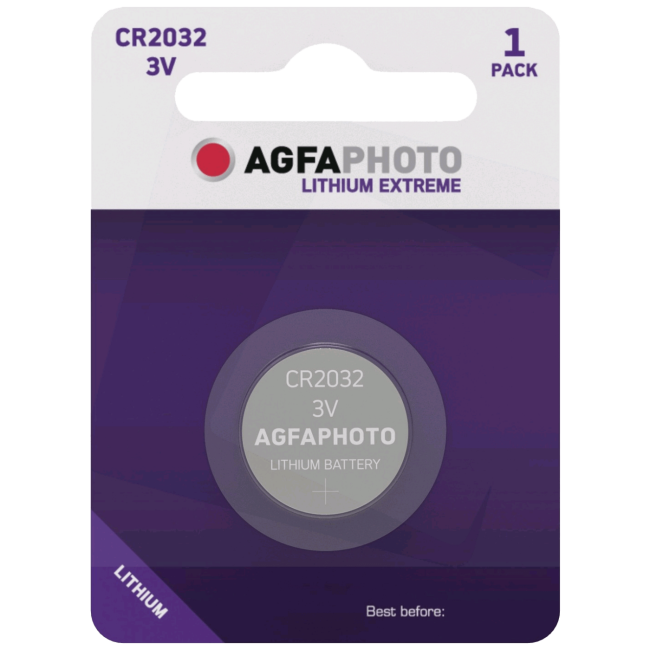 Agfa Baterija litijska, CR2032, 3V, dugmasta, blister 1 kom. - CR2032 B1