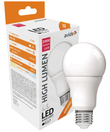 Avide Sijalica, LED 16W, E27, 4000K, 230V AC, bijela svjetlost - Globe A70 16W E27