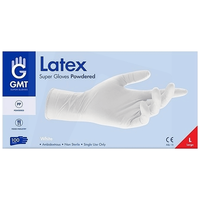 GMT Rukavice, latex, S veličina, 100 kom. - Latex Supergloves. Size: S