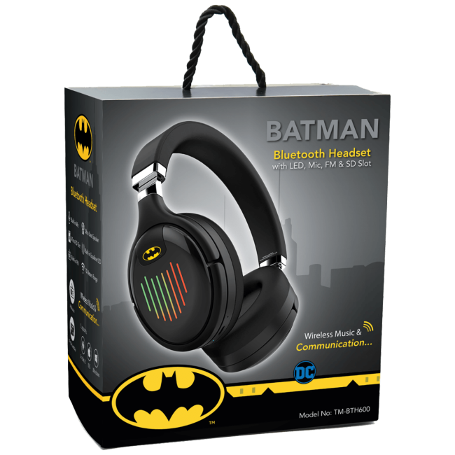 DC Bežične slušalice, Batman, Bluetooth, microSD, FM radio - BATMAN Bluetooth Headset - Image 2