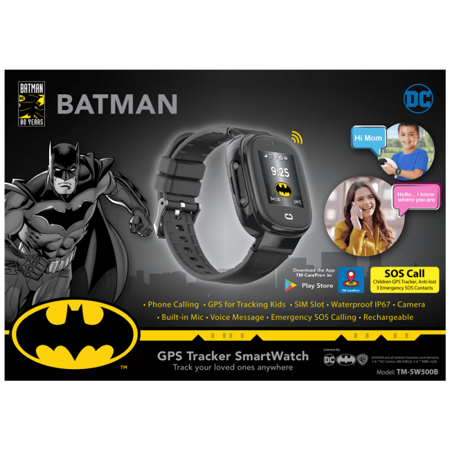 DC Pametni sat, Batman, GPS, SIM card slot, IP67 - BATMAN GPS Tracker SmartWatch - Image 5
