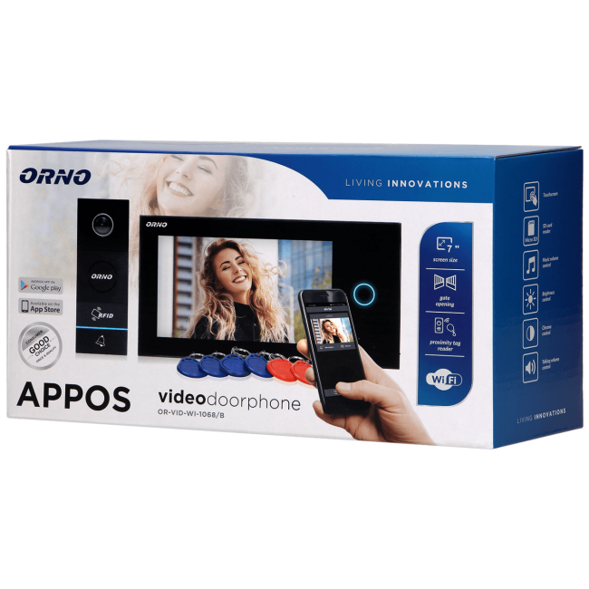 Orno Video interfon 7", set, Appos - OR-VID-WI-1068/B - Image 2