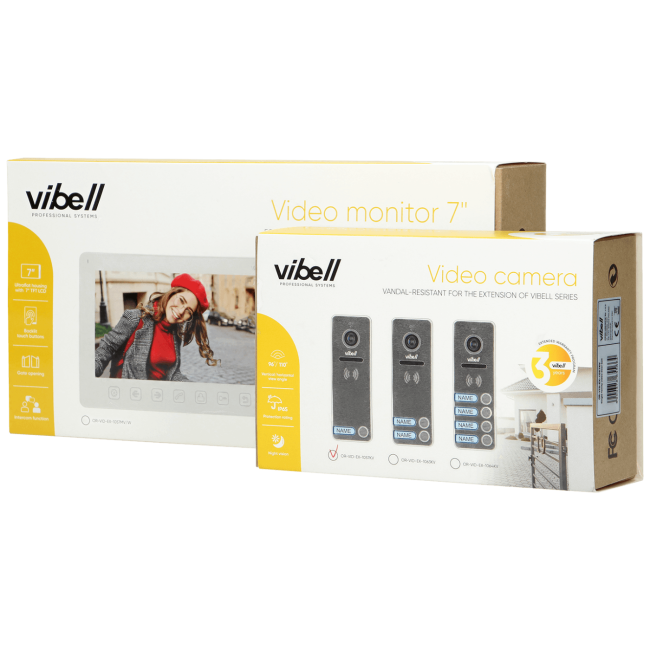 Vibell Video interfon, 7" LCD, Noveo, set - OR-VID-EX-1057/B - Image 2