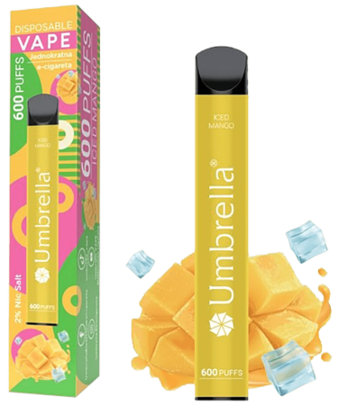 Umbrella Cigareta elektronska, jednokratna, Iced Mango 20mg - 600 Puffs Iced Mango 20mg