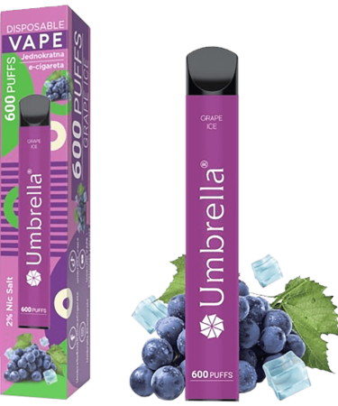 Umbrella Cigareta elektronska, jednokratna, Grape Ice 20mg - 600 Puffs Grape Ice 20mg