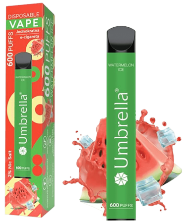 Umbrella Cigareta elektronska, jednokratna, Watermelon Ice 20mg - 600 Puffs Watermelon Ice 20mg