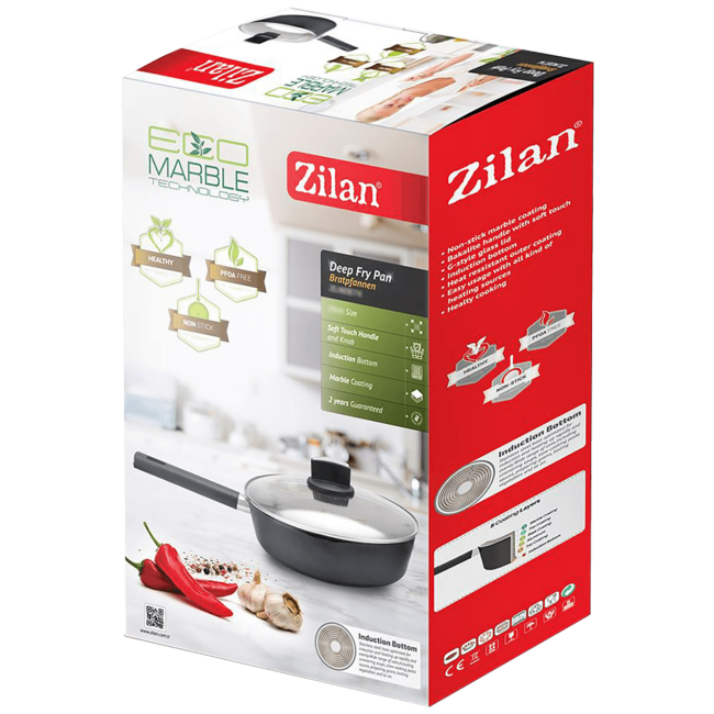 Zilan Tava sa staklenim poklopcem, 24 cm - ZLN0874 - Image 2