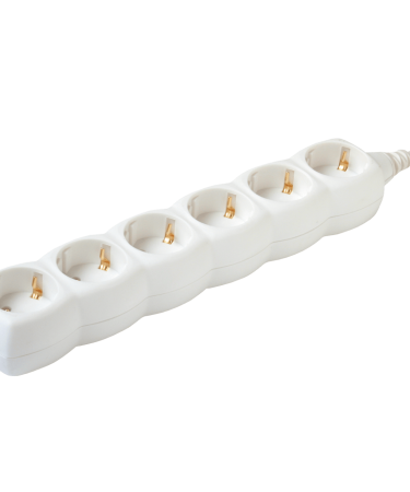 home Produžni kabl, 6 utičnice, 1.5mm², 5 met, bijeli - NV 6-5/WH/1,5