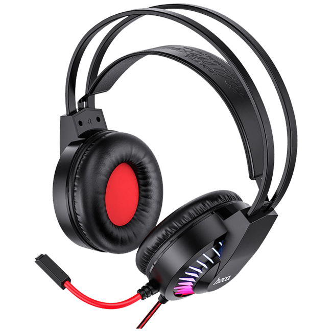 hoco. Slušalice sa mikrofonom, gaming, 3.5 mm / USB, LED - W105 Joyful - Image 3