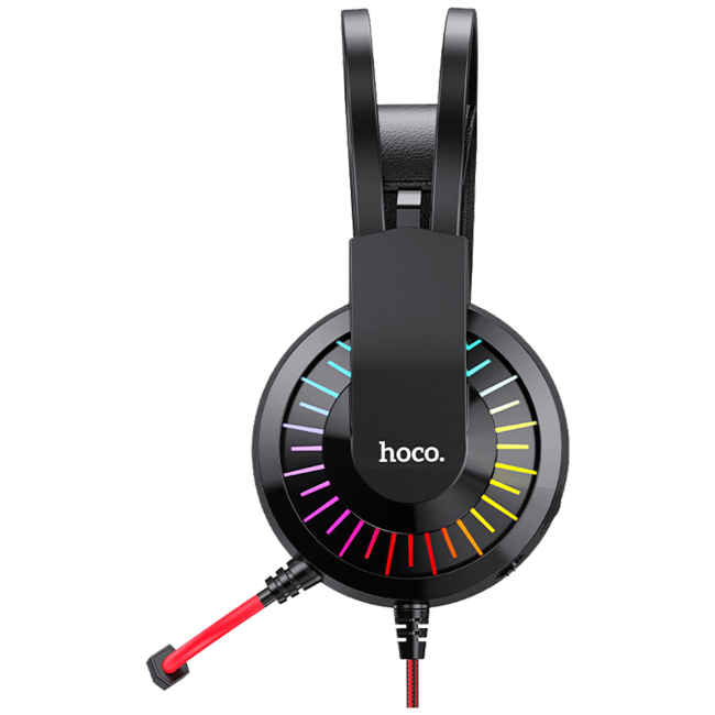 hoco. Slušalice sa mikrofonom, gaming, 3.5 mm / USB, LED - W105 Joyful - Image 4
