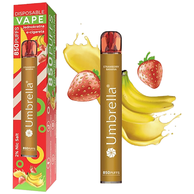 Umbrella Cigareta elektronska, jednokratna,  Strawberry Banana 20 mg - 850 Puffs Strawberry Banana 20 mg