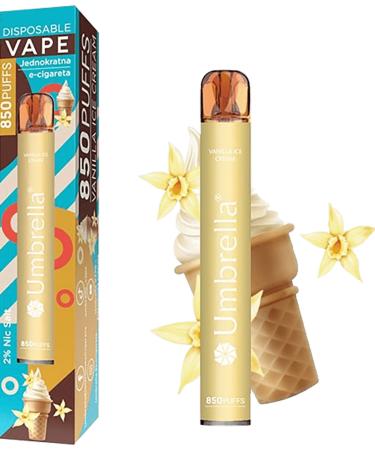 Umbrella Cigareta elektronska, jednokratna, Vanilla Ice Cream 20 mg - 850 Puffs Vanilla Ice Cream 20 mg