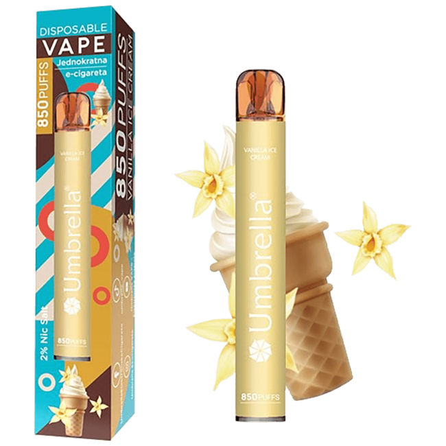 Umbrella Cigareta elektronska, jednokratna, Vanilla Ice Cream 20 mg - 850 Puffs Vanilla Ice Cream 20 mg