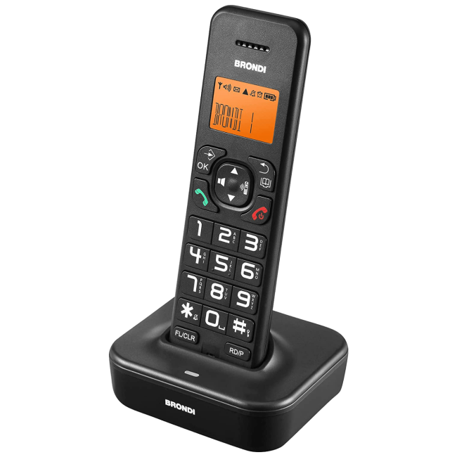 Brondi Telefon bežični, LED display, crni - Bravo Star, Black - Image 2