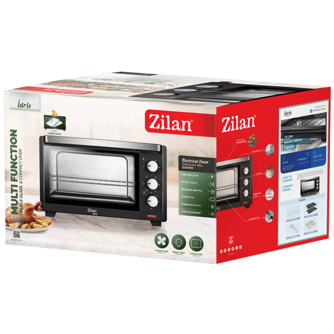 Zilan Mini pećnica, zapremina 19 l,1380 W - ZLN0980 - Image 2