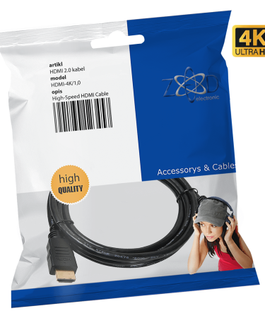 ZED electronic HDMI 2.0 kabl, 4K, dužina 1,0 met. - HDMI-4K/1,0