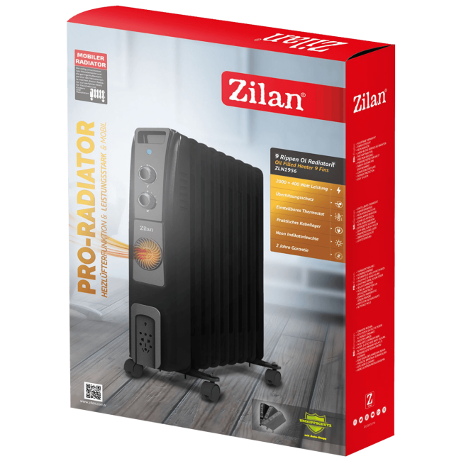 Zilan Radijator uljni + ventilator, 2000 +400 W, 9 rebara - ZLN1956 - Image 2