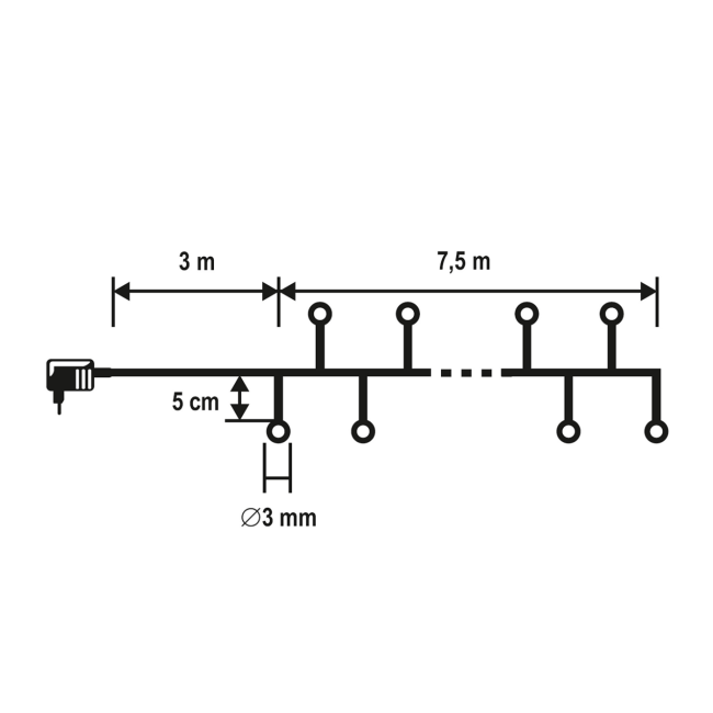 home Dekorativna rasvjeta, LED svjetlosni niz - LC 768/WH - Image 4