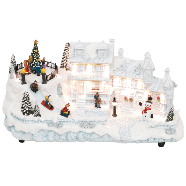 home Dekorativna LED rasvjeta, Diorama, bijela kuća - DRM 16