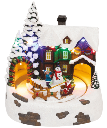 home Dekorativna LED rasvjeta, Diorama, snježna kuća - DRM 15