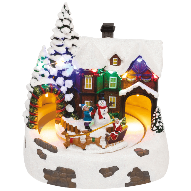 home Dekorativna LED rasvjeta, Diorama, snježna kuća - DRM 15