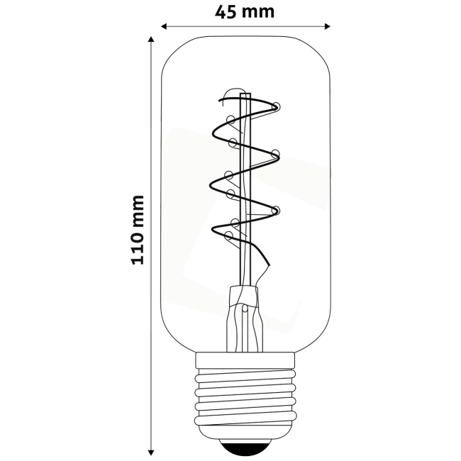 Avide Sijalica, LED 3W, E27, 2700K, 360°, 230V AC - T45 3W E27 - Image 4
