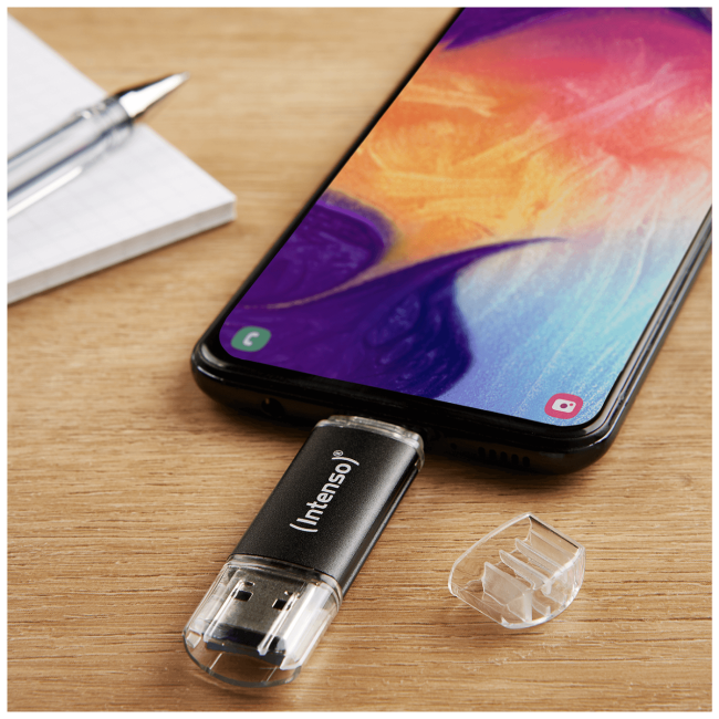 (Intenso) USB Flash drive 128GB, USB 3.2, USB-C, USB-A, Twist Line - USB3.2-128GB/Twist Line - Image 5