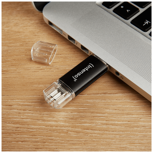 (Intenso) USB Flash drive 128GB, USB 3.2, USB-C, USB-A, Twist Line - USB3.2-128GB/Twist Line - Image 6