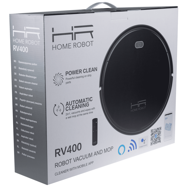 Home Robot Robot, usisavač, Wifi, HEPA filter - Homerobot RV400 Black - Image 2